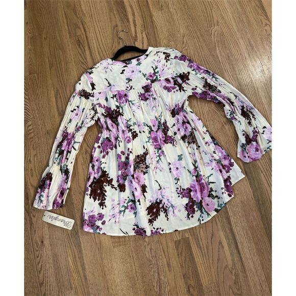 Wrangler Women's Floral Bell Sleeve White V-Neck Blouse Size S - Picture 8 of 12